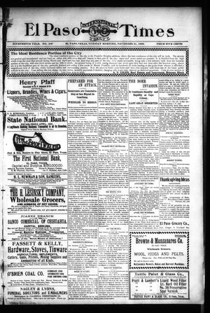 El Paso International Daily Times (El Paso, Tex.), Vol. 19, No. 282, Ed. 1 Tuesday, November 21, 1899