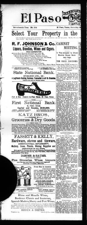 El Paso International Daily Times (El Paso, Tex.), Vol. 17, No. 234, Ed. 1 Saturday, October 2, 1897