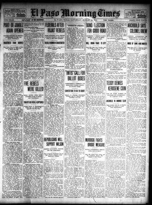 Primary view of object titled 'El Paso Morning Times (El Paso, Tex.), Vol. 32, Ed. 1 Saturday, August 24, 1912'.