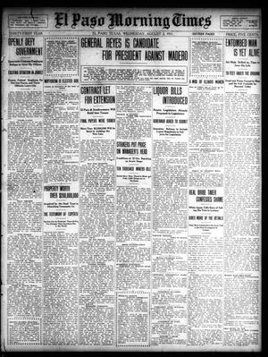 El Paso Morning Times (El Paso, Tex.), Vol. 31, Ed. 1 Wednesday, August 2, 1911