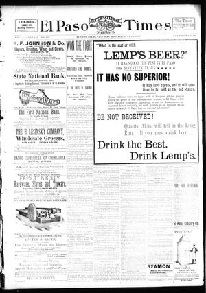 El Paso International Daily Times (El Paso, Tex.), Vol. 18, No. 151, Ed. 1 Saturday, June 25, 1898
