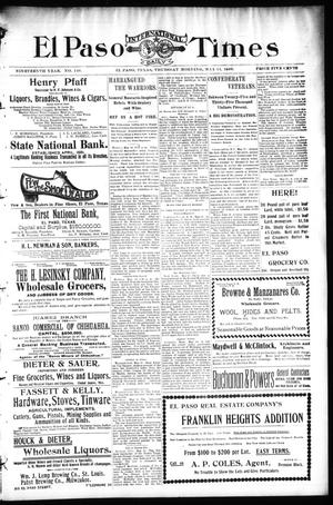 El Paso International Daily Times (El Paso, Tex.), Vol. 19, No. 110, Ed. 1 Thursday, May 11, 1899