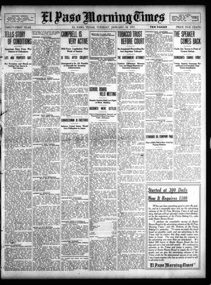 El Paso Morning Times (El Paso, Tex.), Vol. 31, Ed. 1 Tuesday, January 10, 1911