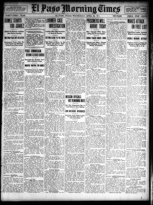 El Paso Morning Times (El Paso, Tex.), Vol. 31, Ed. 1 Wednesday, April 26, 1911