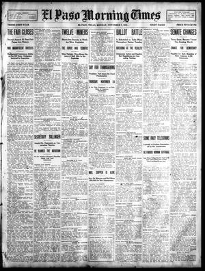 El Paso Morning Times (El Paso, Tex.), Vol. 31, Ed. 1 Monday, November 7, 1910