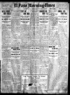 Primary view of object titled 'El Paso Morning Times (El Paso, Tex.), Vol. 31, Ed. 1 Wednesday, December 14, 1910'.