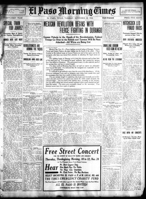 El Paso Morning Times (El Paso, Tex.), Vol. 31, Ed. 1 Tuesday, November 22, 1910