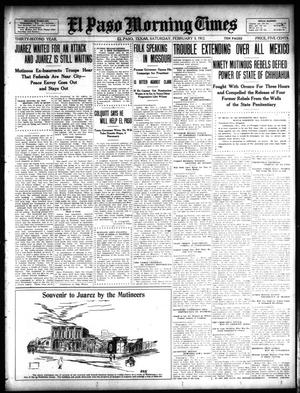 El Paso Morning Times (El Paso, Tex.), Vol. 32, Ed. 1 Saturday, February 3, 1912