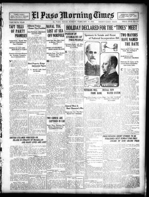 El Paso Morning Times (El Paso, Tex.), Vol. 30, Ed. 1 Sunday, February 13, 1910