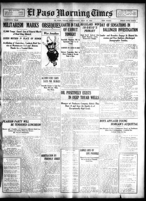 El Paso Morning Times (El Paso, Tex.), Vol. 30, Ed. 1 Wednesday, May 18, 1910