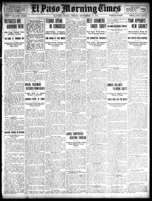 El Paso Morning Times (El Paso, Tex.), Vol. 32, Ed. 1 Friday, November 17, 1911