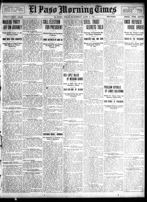 El Paso Morning Times (El Paso, Tex.), Vol. 31, Ed. 1 Saturday, June 3, 1911