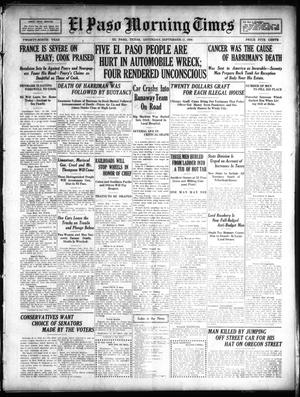 El Paso Morning Times (El Paso, Tex.), Vol. 29, No. 42, Ed. 1 Saturday, September 11, 1909