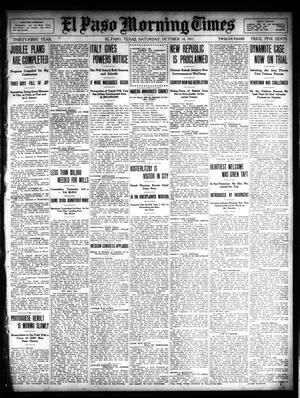 El Paso Morning Times (El Paso, Tex.), Vol. 31, Ed. 1 Saturday, October 14, 1911