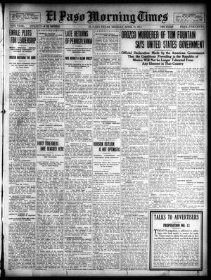 El Paso Morning Times (El Paso, Tex.), Vol. 32, Ed. 1 Monday, April 15, 1912