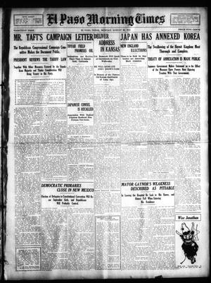 El Paso Morning Times (El Paso, Tex.), Vol. 30, Ed. 1 Monday, August 29, 1910