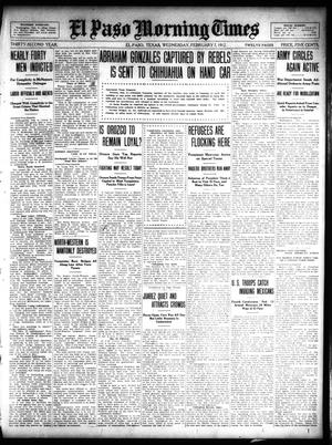 El Paso Morning Times (El Paso, Tex.), Vol. 32, Ed. 1 Wednesday, February 7, 1912