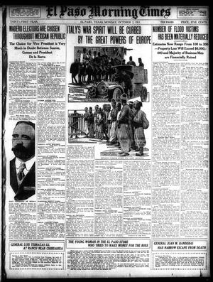 El Paso Morning Times (El Paso, Tex.), Vol. 31, Ed. 1 Monday, October 2, 1911