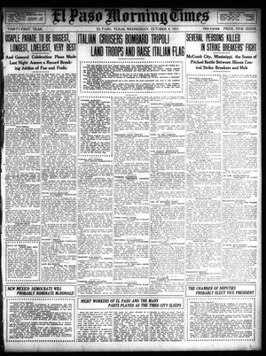El Paso Morning Times (El Paso, Tex.), Vol. 31, Ed. 1 Wednesday, October 4, 1911