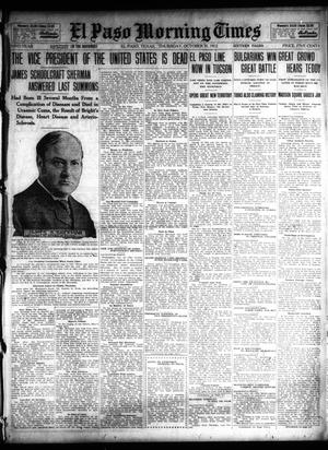 El Paso Morning Times (El Paso, Tex.), Vol. 32, Ed. 1 Thursday, October 31, 1912