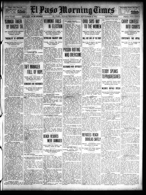 El Paso Morning Times (El Paso, Tex.), Vol. 32, Ed. 1 Wednesday, September 4, 1912