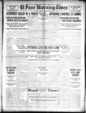 El Paso Morning Times (El Paso, Tex.), Vol. 29, No. 70, Ed. 1 Saturday, October 9, 1909