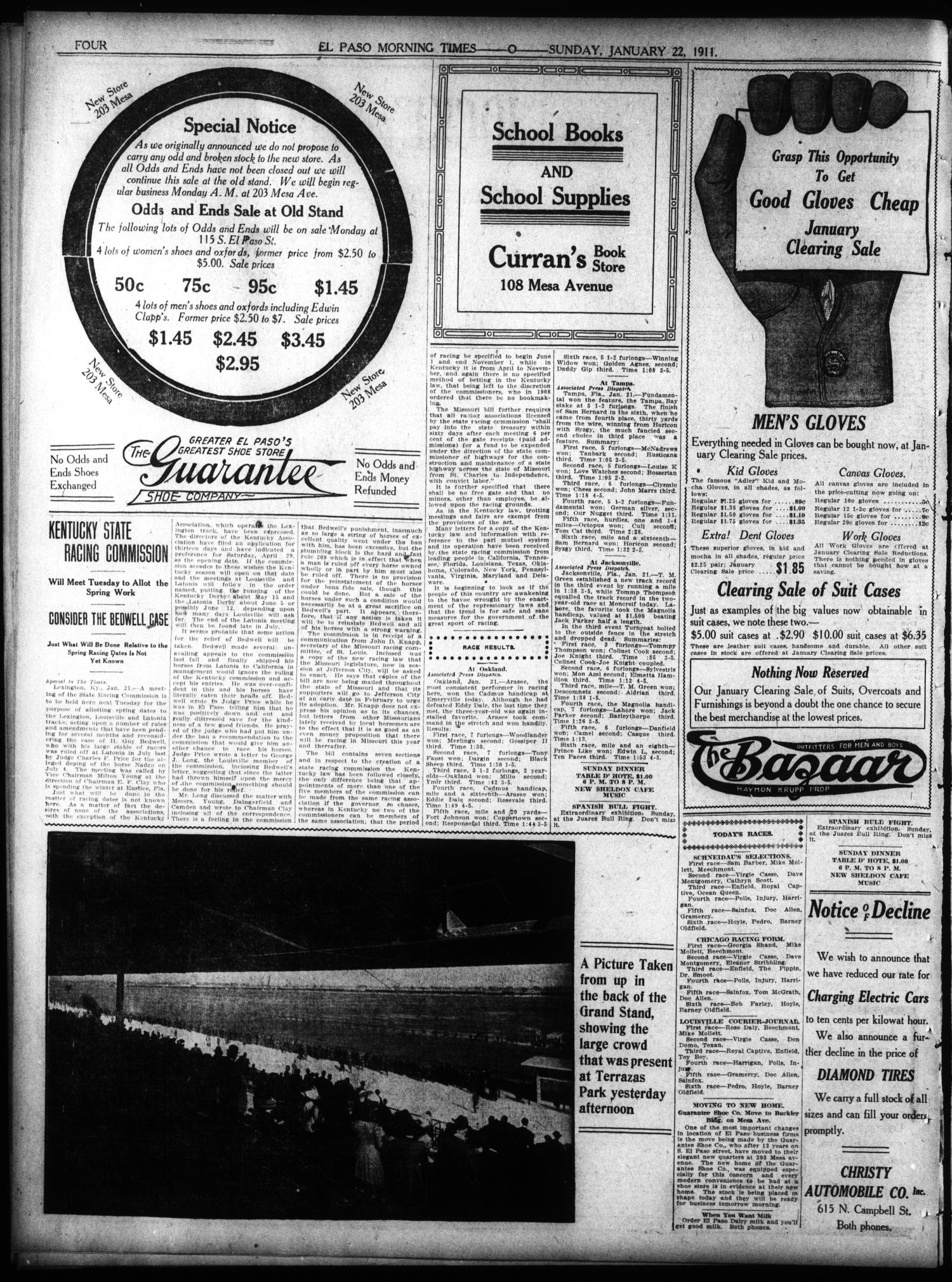 El Paso Morning Times (El Paso, Tex.), Vol. 31, Ed. 1 Sunday, January 22, 1911
                                                
                                                    [Sequence #]: 4 of 24
                                                