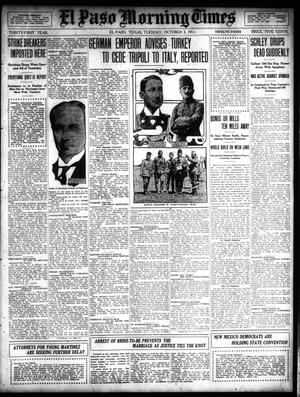 El Paso Morning Times (El Paso, Tex.), Vol. 31, Ed. 1 Tuesday, October 3, 1911