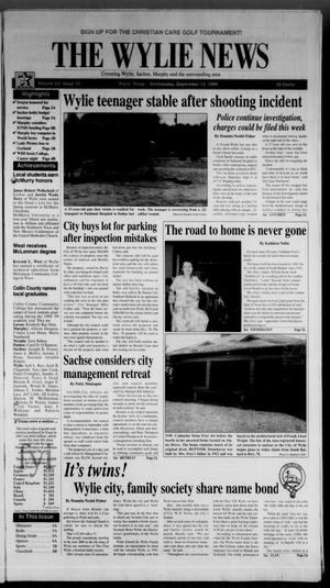 The Wylie News (Wylie, Tex.), Vol. 53, No. 16, Ed. 1 Wednesday, September 15, 1999