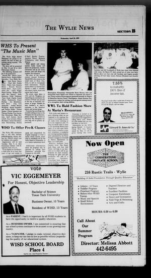 Primary view of object titled 'The Wylie News (Wylie, Tex.), Vol. 41, No. 46, Ed. 0 Wednesday, April 26, 1989'.