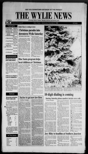 Primary view of object titled 'The Wylie News (Wylie, Tex.), Vol. 52, No. 27, Ed. 1 Wednesday, December 2, 1998'.