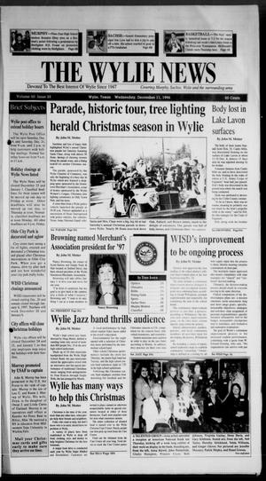 The Wylie News (Wylie, Tex.), Vol. 50, No. 28, Ed. 1 Wednesday, December 11, 1996