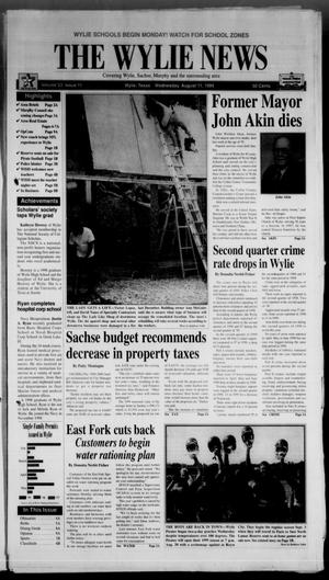 The Wylie News (Wylie, Tex.), Vol. 53, No. 11, Ed. 1 Wednesday, August 11, 1999