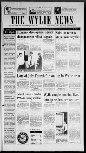 The Wylie News (Wylie, Tex.), Vol. 50, No. 4, Ed. 1 Wednesday, June 26, 1996