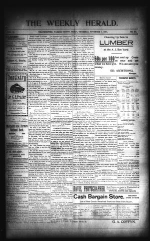 The Weekly Herald. (Weatherford, Tex.), Vol. 2, No. 27, Ed. 1 Thursday, November 7, 1901