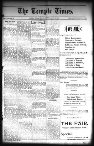The Temple Times. (Temple, Tex.), Vol. 18, No. 32, Ed. 1 Friday, July 21, 1899