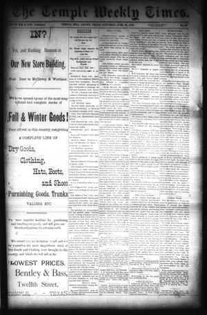 The Temple Weekly Times. (Temple, Tex.), Vol. 7, No. 22, Ed. 1 Saturday, June 30, 1888
