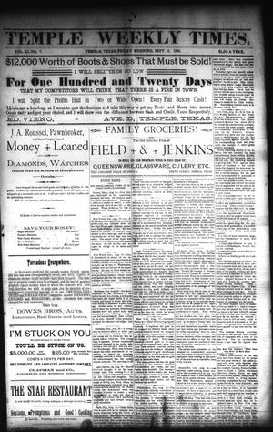Temple Weekly Times. (Temple, Tex.), Vol. 11, No. 7, Ed. 1 Friday, September 4, 1891