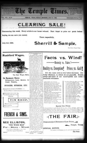 The Temple Times. (Temple, Tex.), Vol. 14, No. 34, Ed. 1 Friday, July 12, 1895