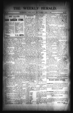 The Weekly Herald. (Weatherford, Tex.), Vol. 2, No. 47, Ed. 1 Thursday, March 27, 1902