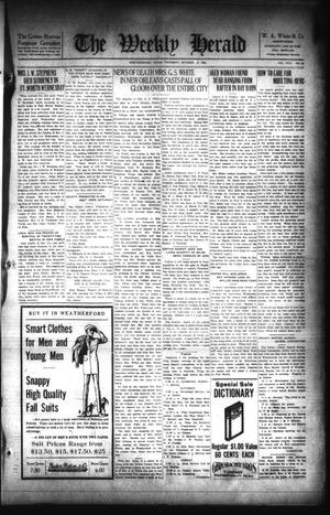 The Weekly Herald (Weatherford, Tex.), Vol. 22, No. 28, Ed. 1 Thursday, October 19, 1922