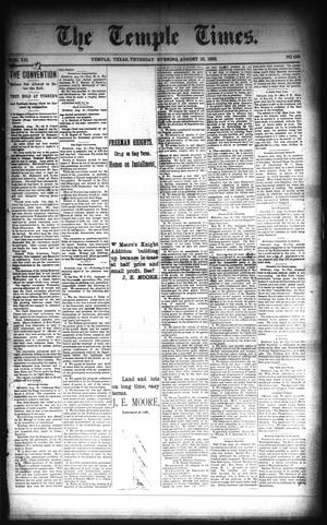 The Temple Times. (Temple, Tex.), Vol. 12, No. 138, Ed. 1 Thursday, August 18, 1892