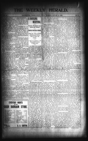 The Weekly Herald. (Weatherford, Tex.), Vol. 2, No. 37, Ed. 1 Thursday, January 16, 1902