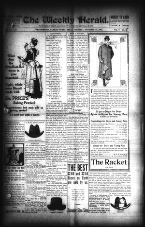 The Weekly Herald. (Weatherford, Tex.), Vol. 5, No. 28, Ed. 1 Thursday, November 10, 1904