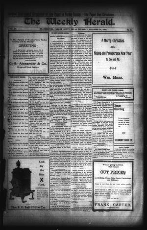 The Weekly Herald. (Weatherford, Tex.), Vol. 4, No. 34, Ed. 1 Thursday, December 24, 1903