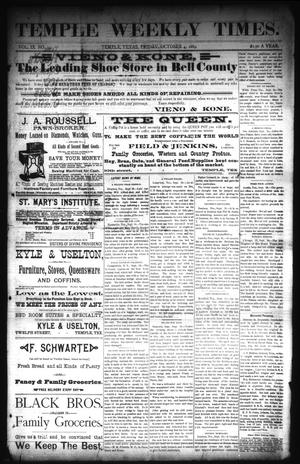 Temple Weekly Times. (Temple, Tex.), Vol. 9, No. 31, Ed. 1 Friday, October 4, 1889