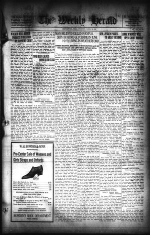The Weekly Herald (Weatherford, Tex.), Vol. 21, No. 51, Ed. 1 Thursday, March 30, 1922