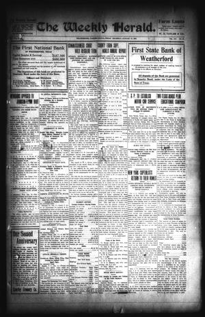 Primary view of object titled 'The Weekly Herald. (Weatherford, Tex.), Vol. 12, No. 34, Ed. 1 Thursday, January 11, 1912'.