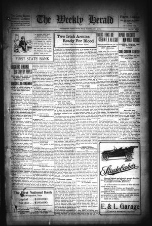 Primary view of object titled 'The Weekly Herald (Weatherford, Tex.), Vol. 15, No. 9, Ed. 1 Thursday, July 9, 1914'.