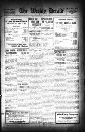 The Weekly Herald (Weatherford, Tex.), Vol. 20, No. 24, Ed. 1 Thursday, September 18, 1919